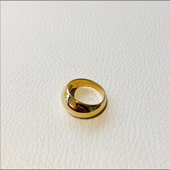New! 14k Gold Plated Dome Ring - Picture 3 of 6